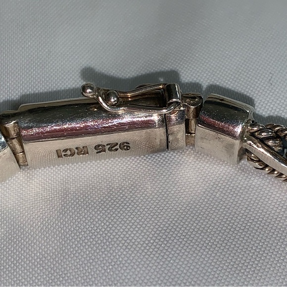 NWT auth PHILLIP GAVRIEL sterling silver double link FLEUR DE LIS bracelet - Picture 8 of 13